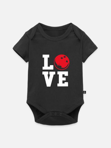 Bowling - Baby Premium Kurzarmbody - Schwarz