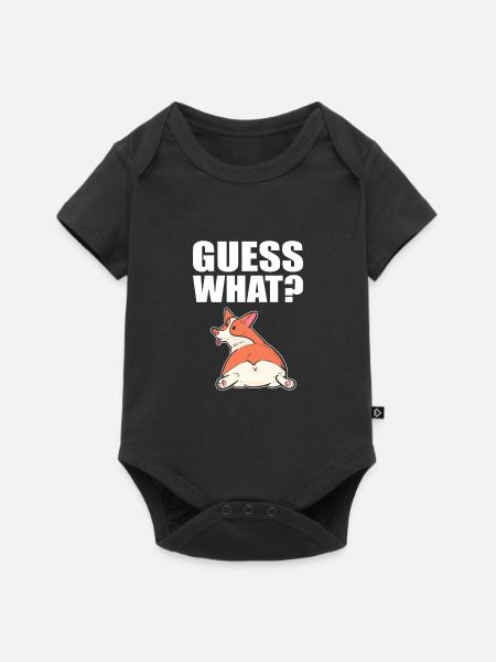 Corgi - Baby Premium Kurzarmbody - Schwarz