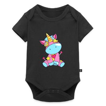 Voodoo Unicorn - Baby Premium short-sleeve bodysuit - black - Front