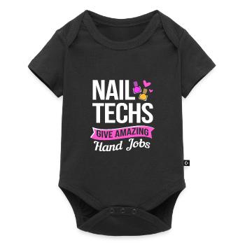 Créatrice d'ongles, esthéticienne, cosmétique pour les ongles - Body à manches courtes Premium Bébé - noir - Devant