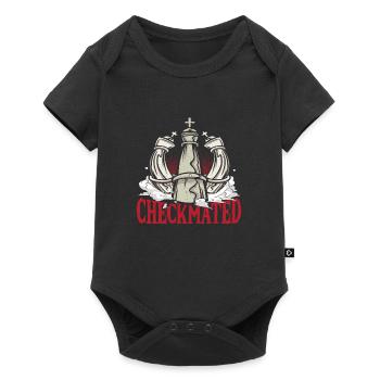 Checkmated Chess King S Mugshot, lustiges - Baby Premium Kurzarmbody - Schwarz - Vorne