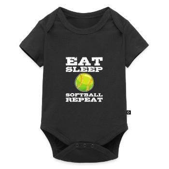 Softball Joueurs de softball - Body à manches courtes Premium Bébé - noir - Devant