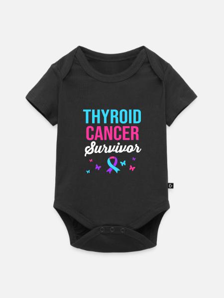 Schilddrüsenkrebs - Baby Premium Kurzarmbody - Schwarz