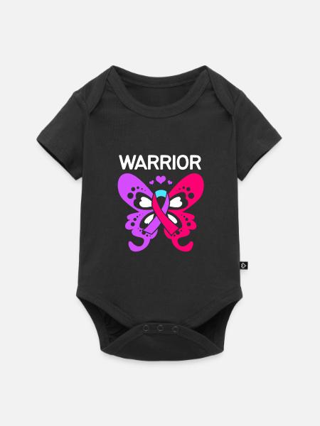 Schilddrüsenkrebs - Baby Premium Kurzarmbody - Schwarz