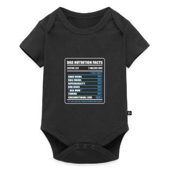 Papa Joke Fête des Pères Dictons drôles - Body à manches courtes Premium Bébé - noir - Devant