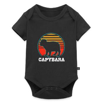 Capybara - Baby Premium Kurzarmbody - Schwarz - Vorne