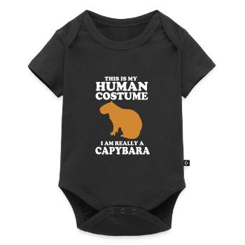 Capybara Costume - Body à manches courtes Premium Bébé - noir - Devant