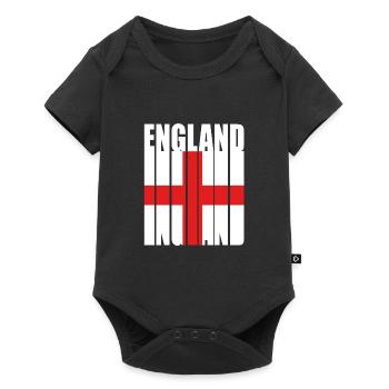 England Englisch - Baby Premium Kurzarmbody - Schwarz - Vorne