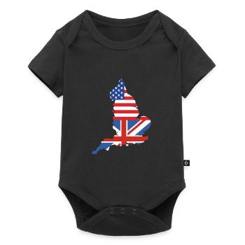 England Englisch - Baby Premium Kurzarmbody - Schwarz - Vorne