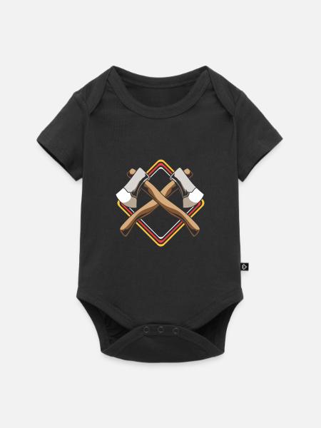 Axt Wurf - Baby Premium Kurzarmbody - Schwarz