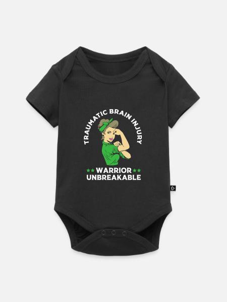 Schädel Hirn Trauma - Baby Premium Kurzarmbody - Schwarz