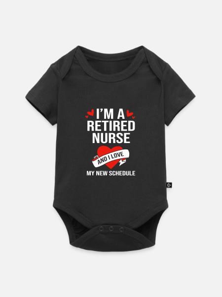 Krankenschwester Rente - Baby Premium Kurzarmbody - Schwarz