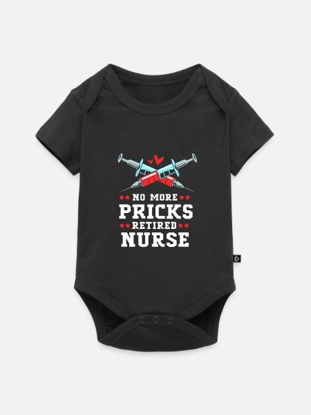 Krankenschwester Rente - Baby Premium Kurzarmbody - Schwarz