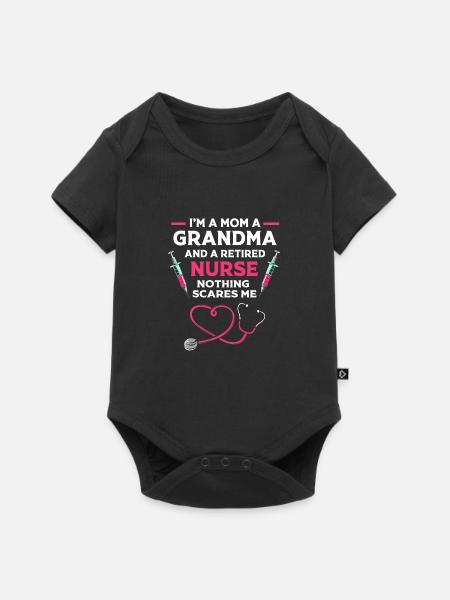 Krankenschwester Rente - Baby Premium Kurzarmbody - Schwarz