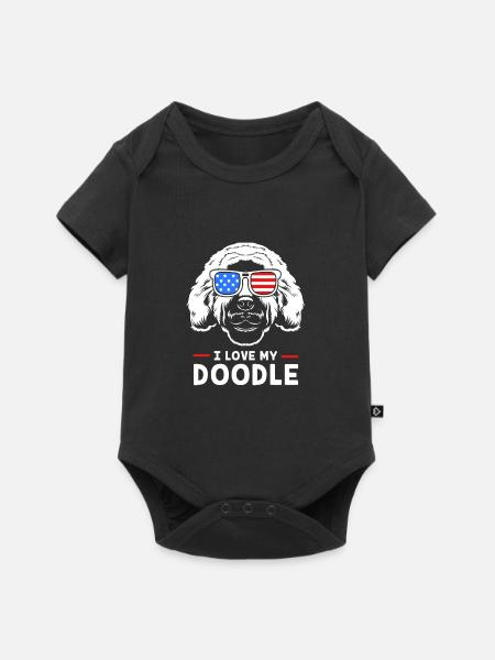 Goldendoodle - Baby Premium Kurzarmbody - Schwarz
