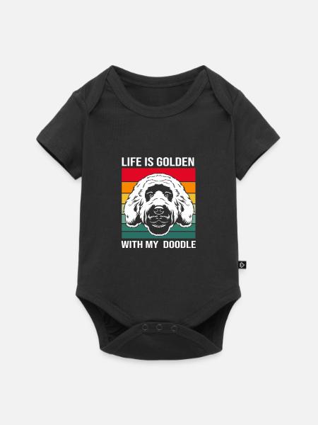 Goldendoodle - Baby Premium Kurzarmbody - Schwarz