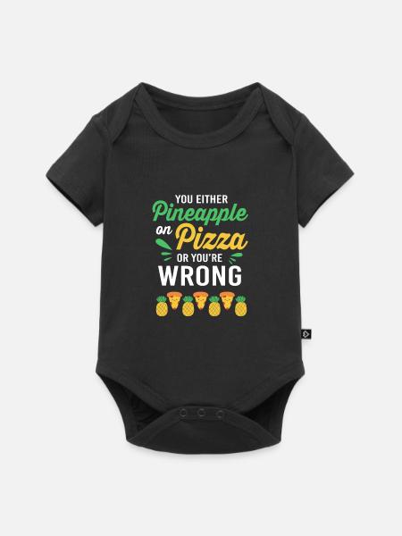 Pizza Hawaii Pizza Ananas - Baby Premium Kurzarmbody - Schwarz