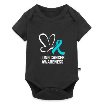 Lung Cancer Survivor Lung - Baby Premium short-sleeve bodysuit - black - Front