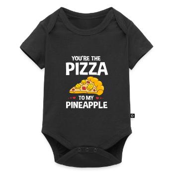 Pizza Hawaii Pizza Pineapple - Baby Premium short-sleeve bodysuit - black - Front