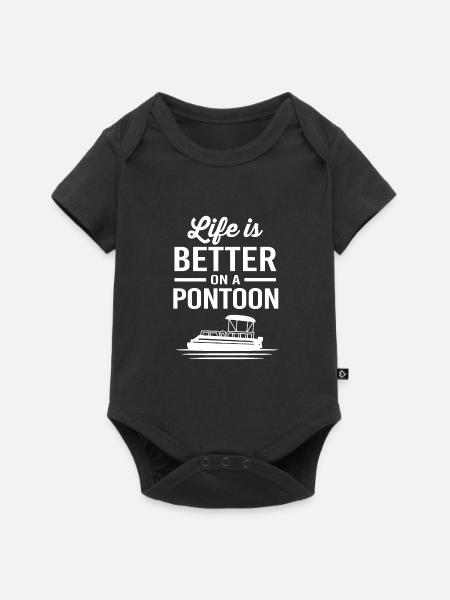 Pontonboot Boot Boote - Baby Premium Kurzarmbody - Schwarz