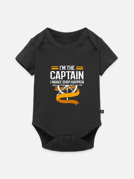 Pontonboot Boot Boote - Baby Premium Kurzarmbody - Schwarz
