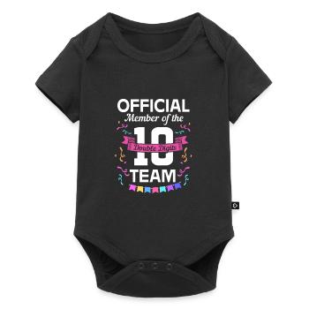 26th birthday Ten year of birth Date of birth - Baby Premium short-sleeve bodysuit - black - Front