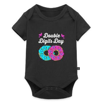 34th birthday Ten year of birth Date of birth - Baby Premium short-sleeve bodysuit - black - Front