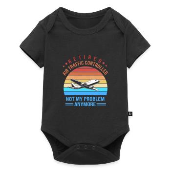 Air traffic controller - Baby Premium short-sleeve bodysuit - black - Front