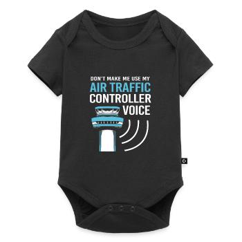 Air traffic controller - Baby Premium short-sleeve bodysuit - black - Front