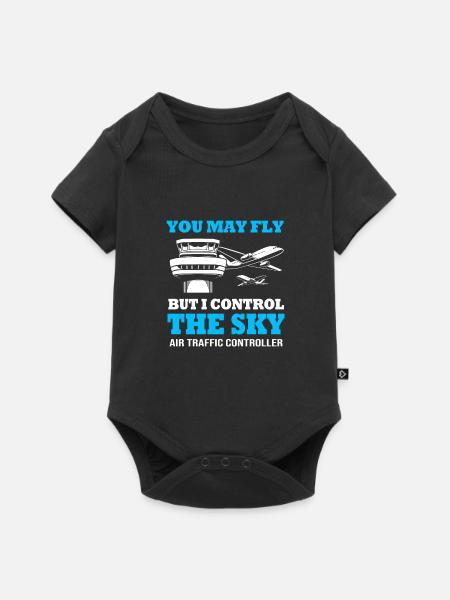 Fluglotse - Baby Premium Kurzarmbody - Schwarz