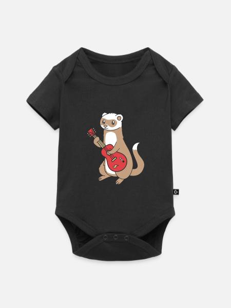 Frettchen - Baby Premium Kurzarmbody - Schwarz