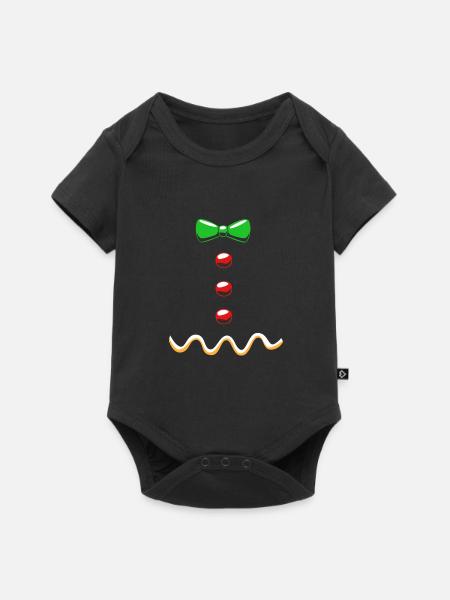 Lebkuchenmann Lebkuchenherz Lebkuchen Naschen - Baby Premium Kurzarmbody - Schwarz