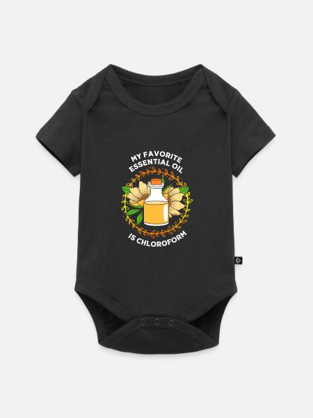 Ätherisches Öl - Baby Premium Kurzarmbody - Schwarz
