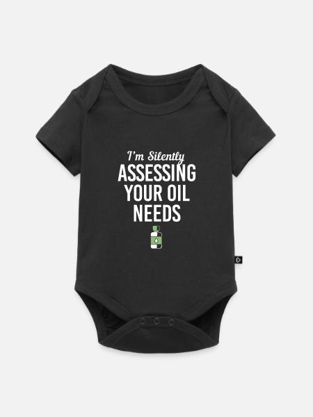 Ätherisches Öl - Baby Premium Kurzarmbody - Schwarz