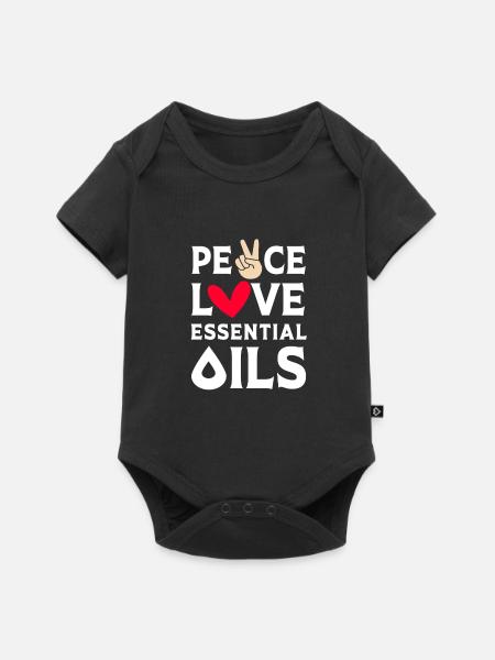 Ätherisches Öl - Baby Premium Kurzarmbody - Schwarz