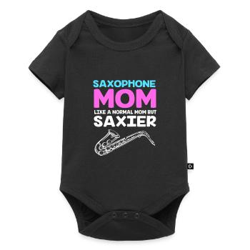 Saxophoniste saxophoniste - Body à manches courtes Premium Bébé - noir - Devant