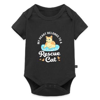 Cat Rescue Animal Rights Animal Rescue Animal Shelter - Baby Premium short-sleeve bodysuit - black - Front