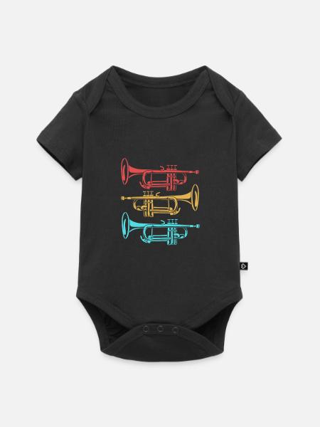 Posaune - Baby Premium Kurzarmbody - Schwarz