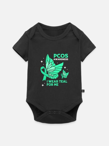 Pcos-Bewusstsein - Baby Premium Kurzarmbody - Schwarz