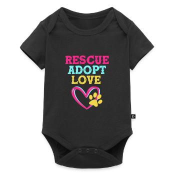 Dog Rescue Animal Rights Animal Rescue Animal Shelter - Baby Premium short-sleeve bodysuit - black - Front