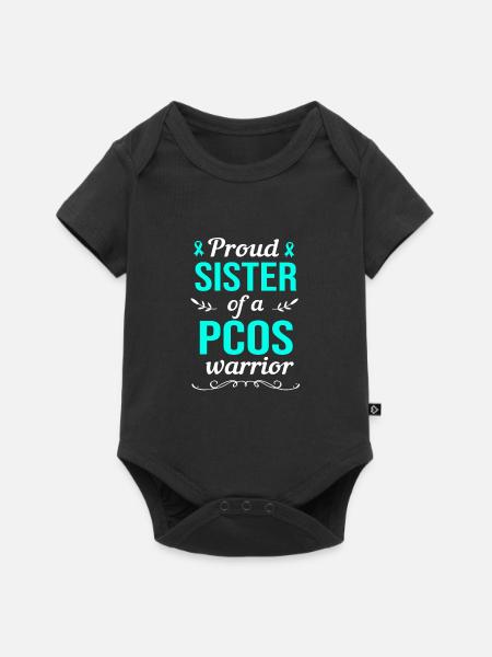 Pcos-Bewusstsein - Baby Premium Kurzarmbody - Schwarz