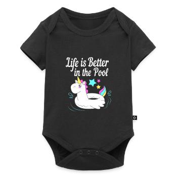 Pool Party - Baby Premium short-sleeve bodysuit - black - Front