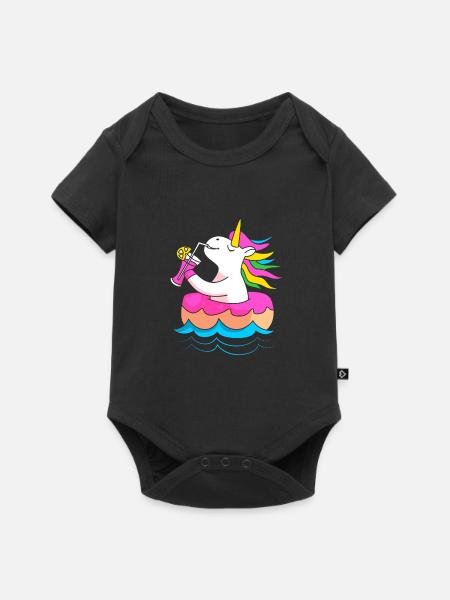 Pool Party - Baby Premium Kurzarmbody - Schwarz