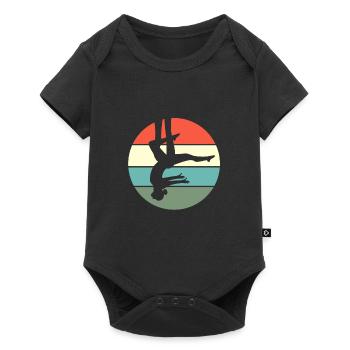 Yoga aérien Air Yoga - Body à manches courtes Premium Bébé - noir - Devant