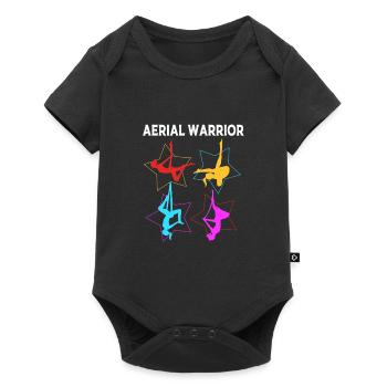 Yoga aérien Air Yoga - Body à manches courtes Premium Bébé - noir - Devant