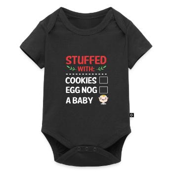 Christmas Gender Reveal Newborn Baby Sayings - Baby Premium short-sleeve bodysuit - black - Front