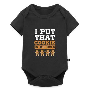 Christmas Gender Reveal Newborn Baby Sayings - Baby Premium short-sleeve bodysuit - black - Front