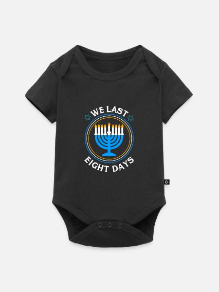 Chanukkah - Baby Premium Kurzarmbody - Schwarz