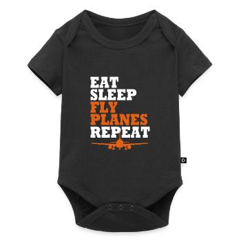 Pilot Airplane - Baby Premium short-sleeve bodysuit - black - Front
