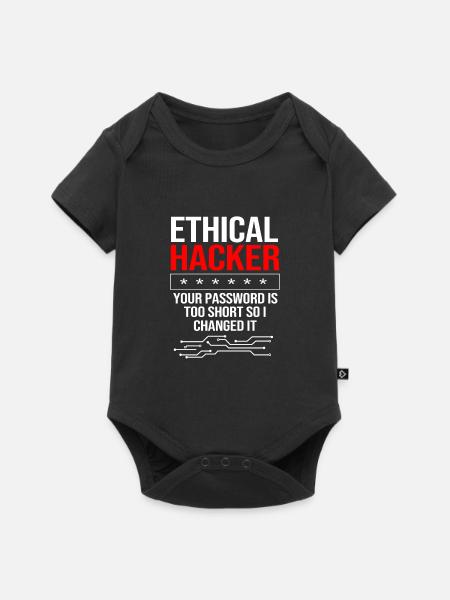 Cybersecurity Cyber Programmierer Hacker - Baby Premium Kurzarmbody - Schwarz